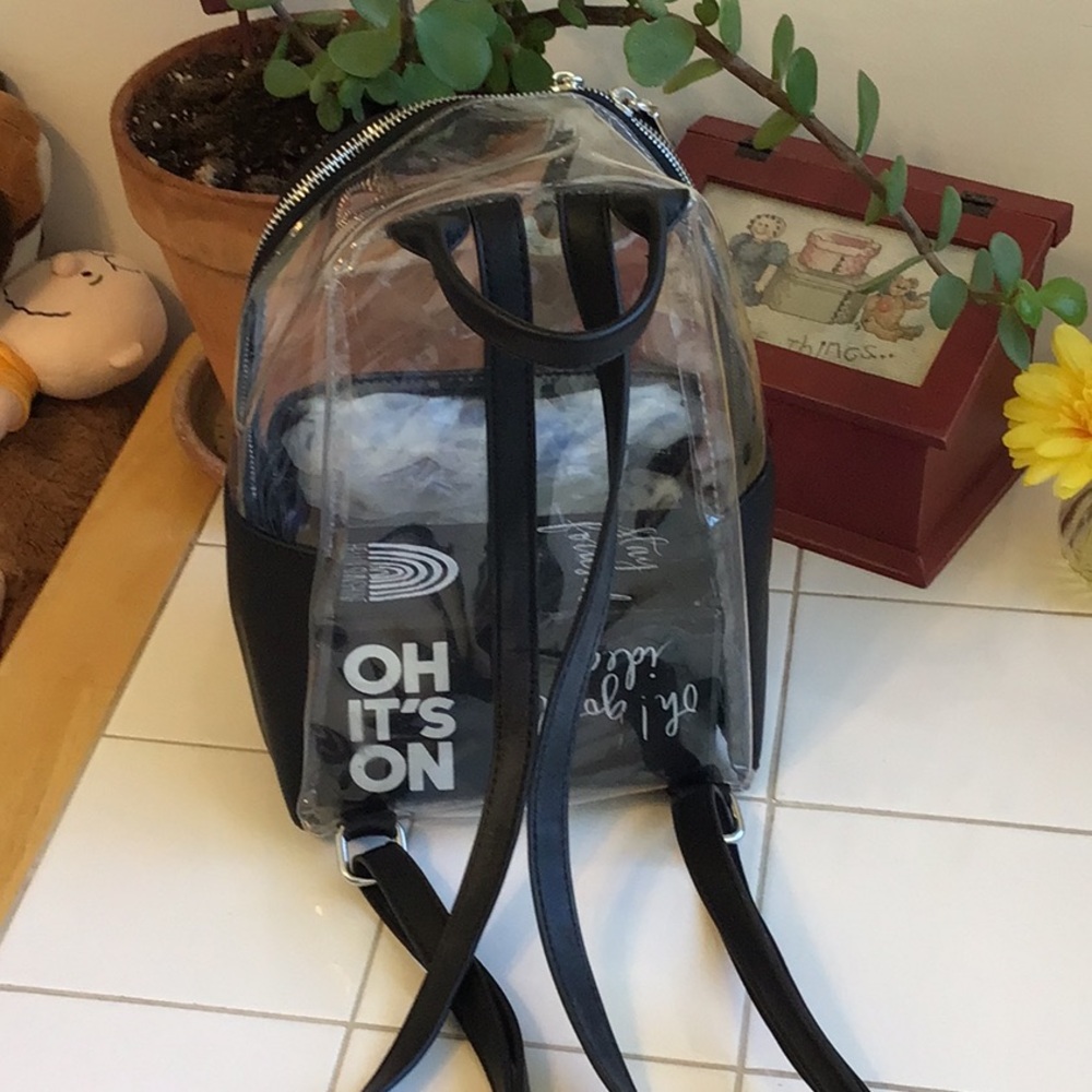 Partial See-Thru Vinyl Backpack (#13) - Picture 5 of 7
